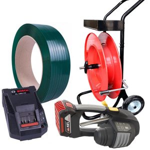 Aparat za vezivanje trakom MB620 set PET traka, dispenser, baterija, punjač