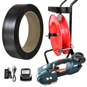 Baterijski aparat za vezivanje TES set PP traka za vezivanje + dispenzer + baterija + punjač