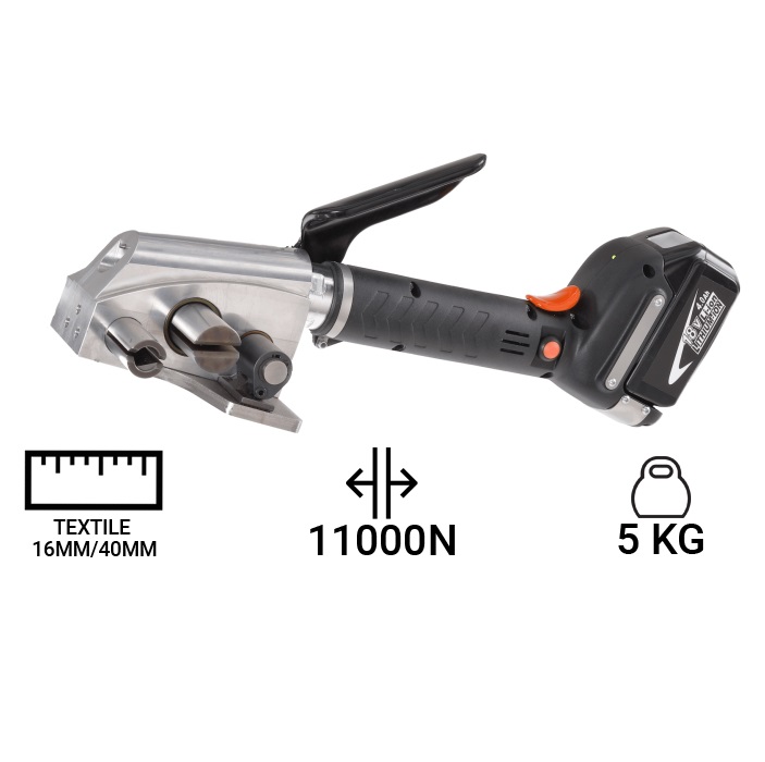 Battery strapping tool for 16-40mm textile/composite strap ITI 71